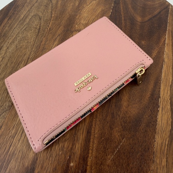 Kate Spade New York Blush Pink Leather Card Wallet - Picture 4 of 5